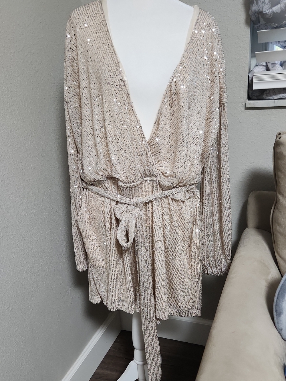 NWT Fashion Nova Diva Sequin Romper